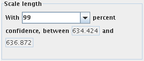 Scale length: with 99 percent confidence, between 634.424 and 636.872